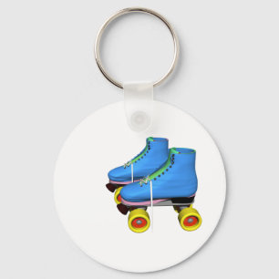 Blue Roller Skates Keychain