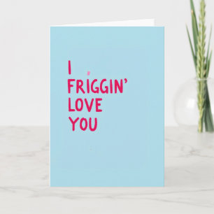 Blue Romantic Love You Card