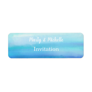 Blue Romantic Watercolor Waves