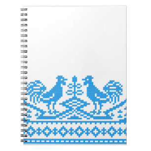 Blue Rooster cross-stitch Notebook