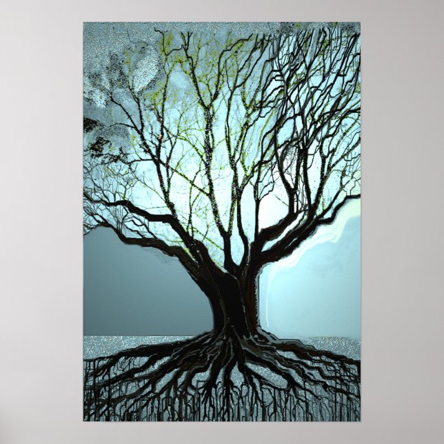 Blue Roots Lights Poster (Front)