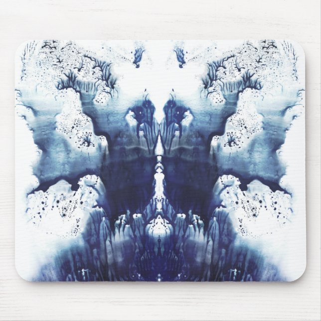 Blue Rorschach Mouse Pad (Front)
