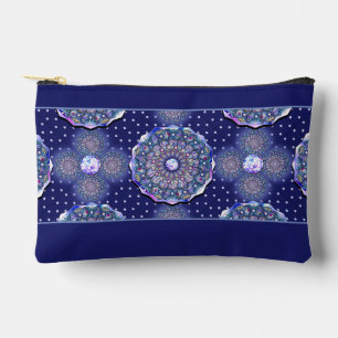Blue Rosace Accessory Pouch