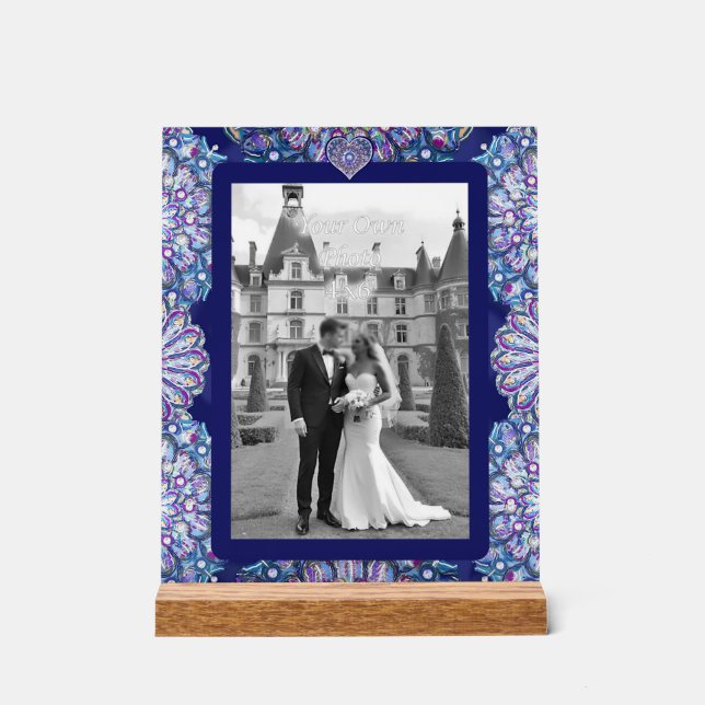 Blue Rosace Acrylic Sign (Front)