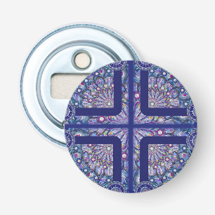 Blue Rosace Bottle Opener