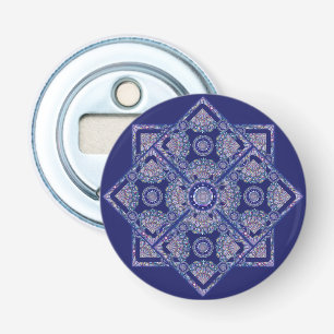 Blue Rosace Bottle Opener