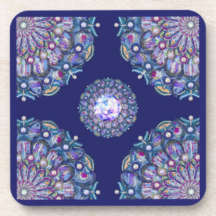 Blue Rosace Coaster