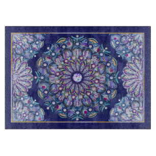 Blue Rosace Cutting Board
