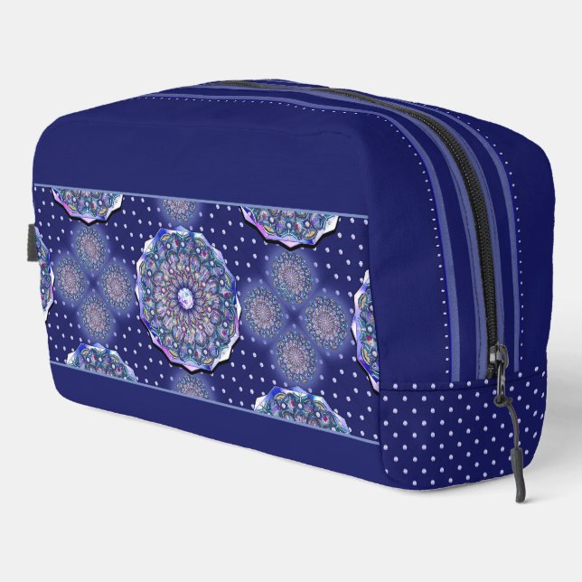 Blue Rosace Dopp Kit (Right Corner)