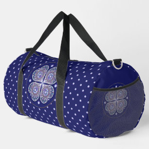 Blue Rosace Duffle Bag