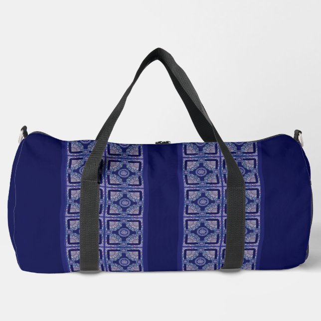 Blue Rosace Duffle Bag (Front)