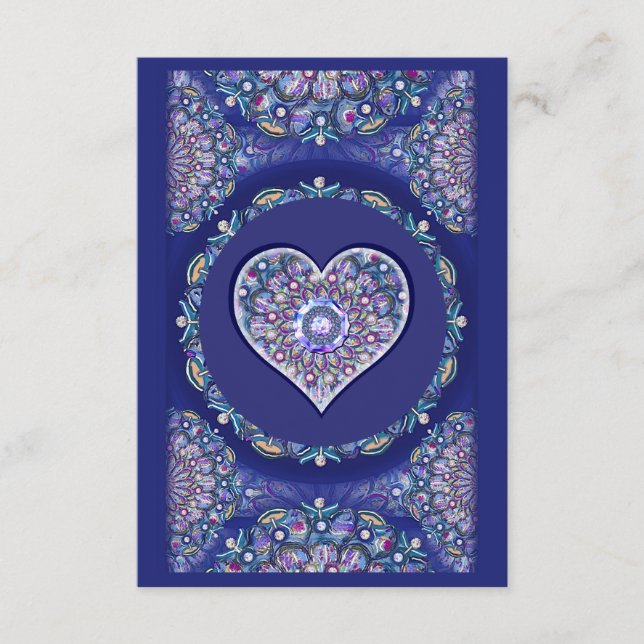 Blue Rosace Enclosure Card (Front)