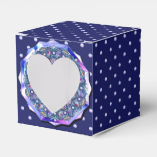 Blue Rosace Favor Box