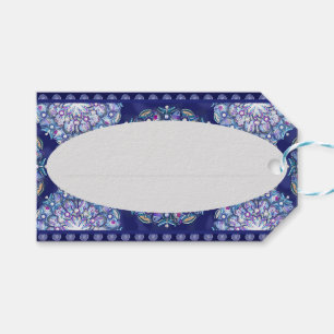Blue Rosace Gift Tags