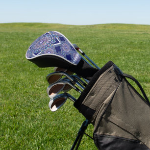 Blue Rosace  Golf Head Cover