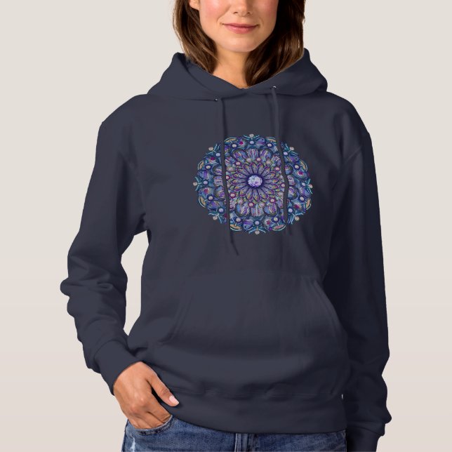Blue Rosace  Hoodie (Front)