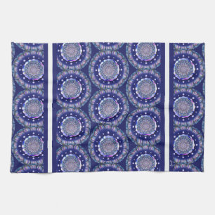 Blue Rosace Kitchen Towel