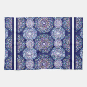 Blue Rosace Kitchen Towel