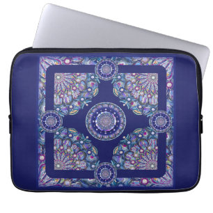 Blue Rosace Laptop Sleeve
