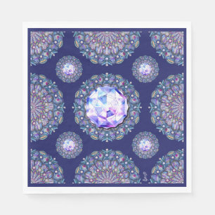 Blue Rosace Napkin