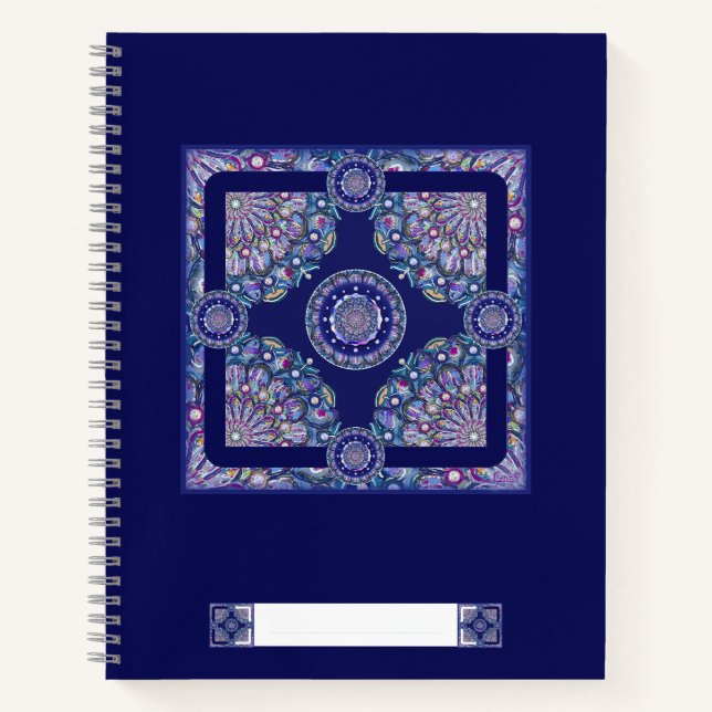 Blue Rosace Notebook (Front)