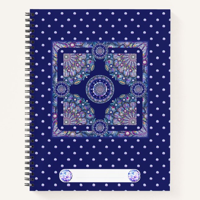 Blue Rosace Notebook (Front)