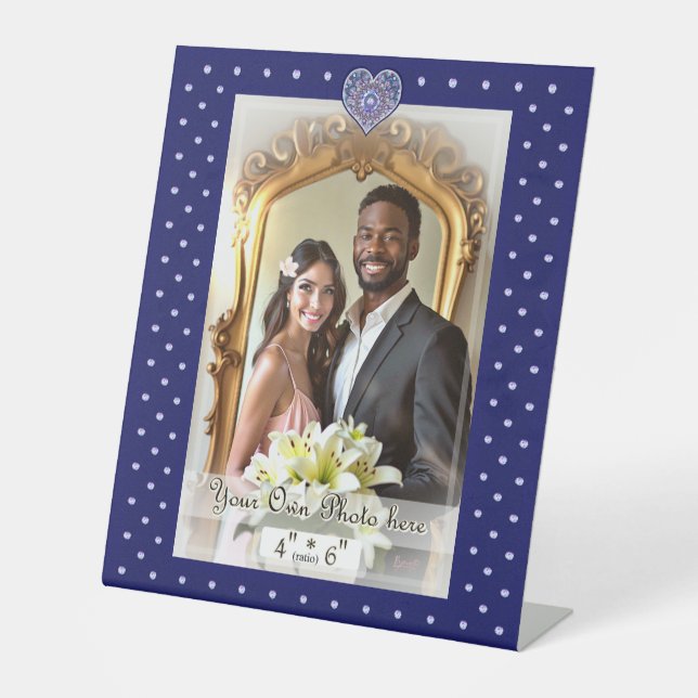 Blue Rosace Pedestal Sign (Front)