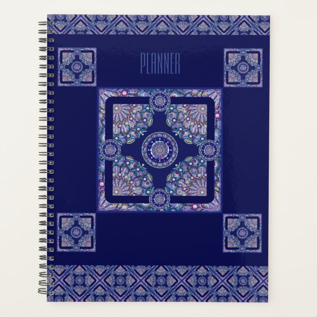 Blue Rosace Planner (Front)