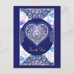 Blue Rosace Postcard