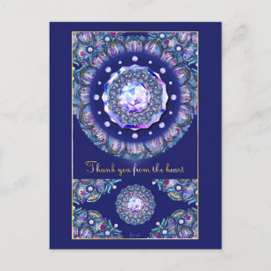 Blue Rosace Postcard