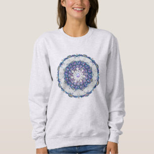 Blue rosace & snowflake sweatshirt