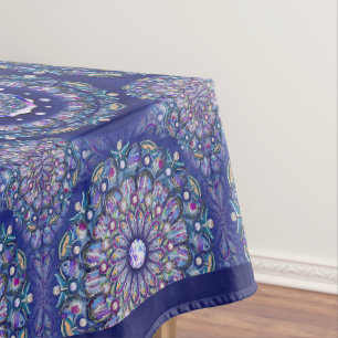 Blue Rosace Tablecloth