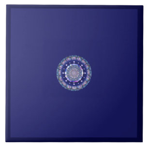 blue rosace tile