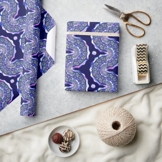 Blue Rosace Wrapping Paper (Crafts)