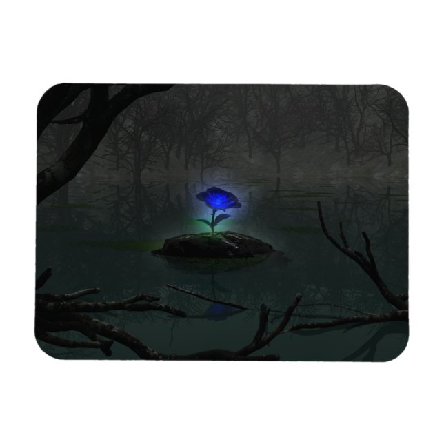Blue Rose Flexible Magnet (Horizontal)