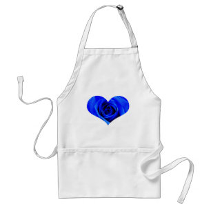 Blue Rose Heart Apron