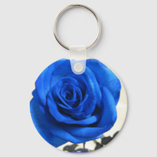 Blue Rose Keychain
