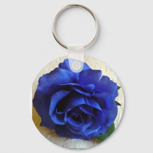Blue Rose Keychain
