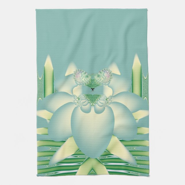 Blue Rose Kitchen Towel (Vertical)