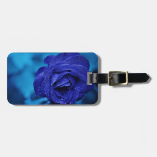 Blue Rose Luggage Tag