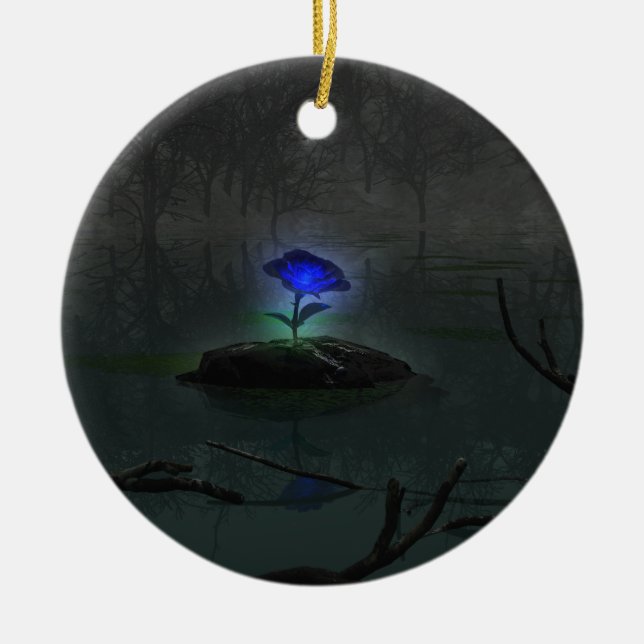 Blue Rose Ornament (Front)