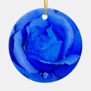 Blue Rose Ornament Personalized Rose Decorations