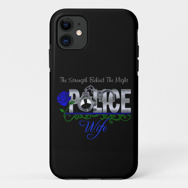 Blue Rose POLICE WIFE iPhone 5 Case (Back)