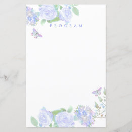 Blue Rose Ribbon Monogram  Wedding 