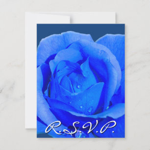 Blue Rose RSVP Personalized Rose Cards