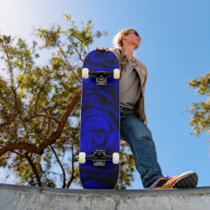 Blue rose skateboard