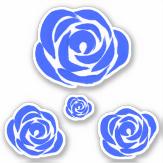 Blue Rose Sticker Set