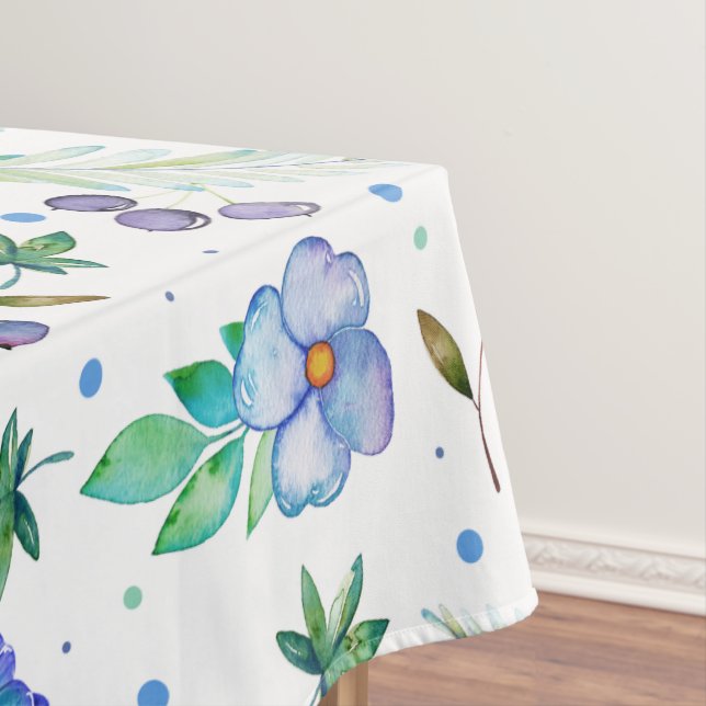 Blue rose tablecloth (In Situ)