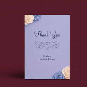 Blue Rose Thank You Card
