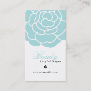Blue Rose Vertical Business Cards